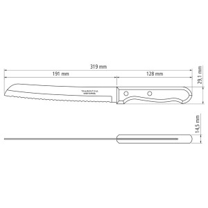 Нож для хлеба Tramontina Dynamic, 203 мм - фото №4