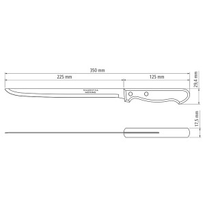 Набір ножів для тонкої нарізки TRAMONTINA DYNAMIC, 229 мм, 12 шт - фото №2