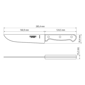 Нож кухонный Tramontina Polywood, 152 мм - фото №3