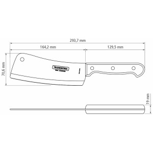 Нож-секач поварской Tramontina Polywood, 150 мм - фото №3
