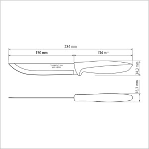 Набор ножей для мяса Tramontina Plenus light grey, 152 мм - 12 шт. - фото №3