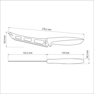 Набір ножів для сиру Tramontina Plenus light grey, 152 мм - 12 шт. - фото №3