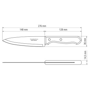 Нож кухонный  TRAMONTINA DYNAMIC, 152 мм - фото №4