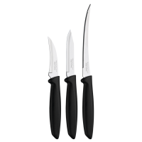 Набір ножів Tramontina Plenus black, 3 предмета