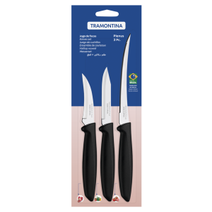 Набір ножів Tramontina Plenus black, 3 предмета - фото №2