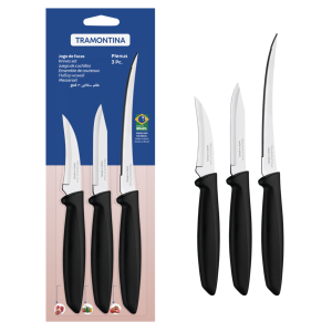 Набір ножів Tramontina Plenus black, 3 предмета - фото №3