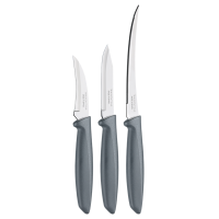 Набір ножів Tramontina Plenus grey, 3 предмети