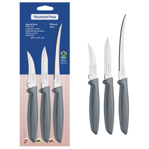 Набір ножів Tramontina Plenus grey, 3 предмети - фото №3