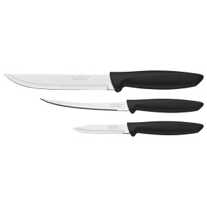 Набор ножей Tramontina Plenus black, 3 предмета - фото №2