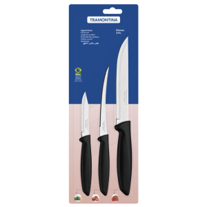 Набір ножів Tramontina Plenus black, 3 предмети - фото №2