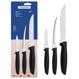 Набір ножів Tramontina Plenus black, 3 предмети - фото №3