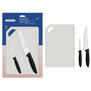 Набір ножів Tramontina Plenus black, 3 предмети - фото №3