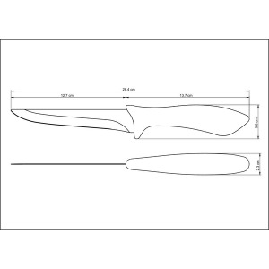 Нож обвалочный TRAMONTINA AFFILATA, 127 мм - фото №3
