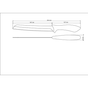 Нож для хлеба  TRAMONTINA AFFILATA, 203 мм - фото №3