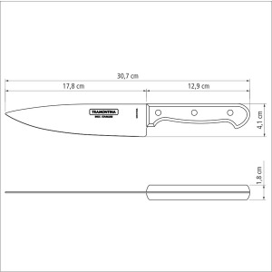 Нож поварской TRAMONTINA POLYWOOD, 178 мм - фото №3