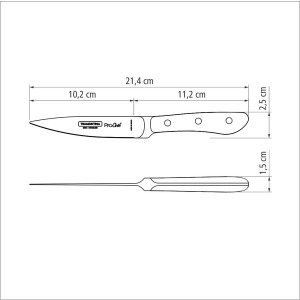 Нож для овощей и фруктов Tramontina ProChef, 102 мм - фото №3