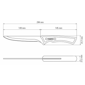 Нож разделочный Tramontina Churrasco Black, 152 мм - фото №3
