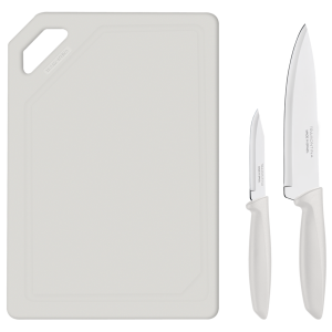 Набір ножів Tramontina Plenus light grey, 3 предмети