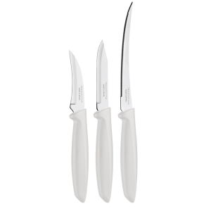 Набір ножів Tramontina Plenus light grey, 3 предмети
