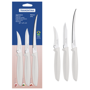 Набір ножів Tramontina Plenus light grey, 3 предмети - фото №3