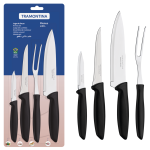 Набір ножів Tramontina Plenus black, 4 предмети - фото №3