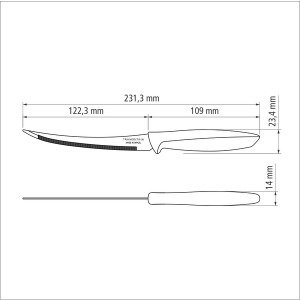 Набір ножів для томатів Tramontina Plenus light grey, 127 мм - 12 шт. - фото №3