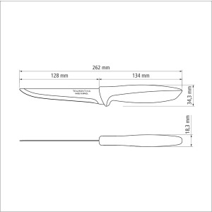 Набір ножів обвалувальних Tramontina Plenus light grey, 127 мм - 12 шт. - фото №3