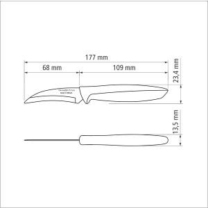 Набір ножів шкурознімних Chef Tramontina Plenus light grey, 76 мм - 12 шт. - фото №3